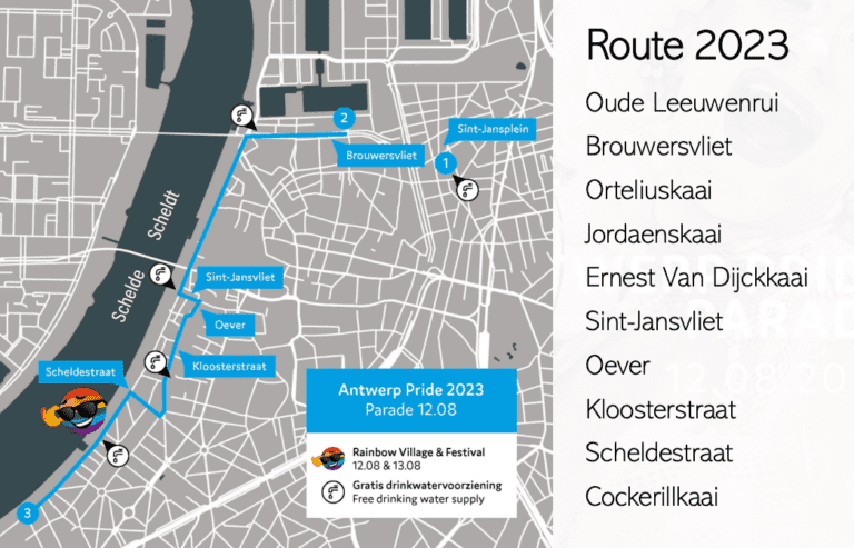 Antwerp Pride 2023 - Route