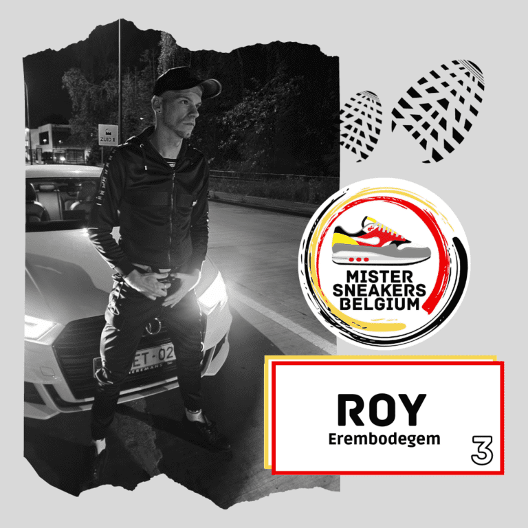 Roy, candiate for Mr Sneakers Belgium 2023
